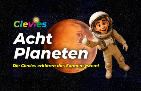 Acht Planeten - Alles sechs Clevies stehen unter den Planeten